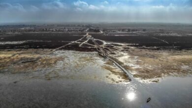 منسوب المياه بحر قزوين