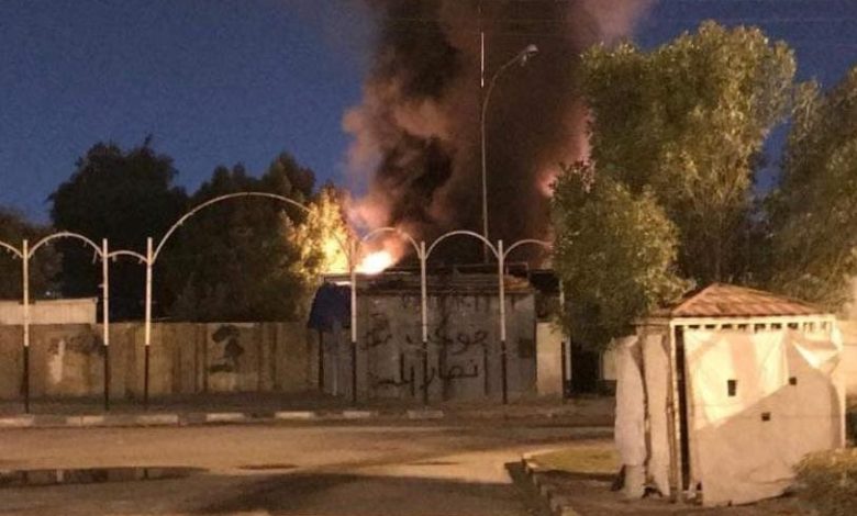 آتش سوزی دفتر حزب الله در نجف