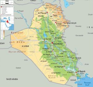 نقشه جغرافیای عراق