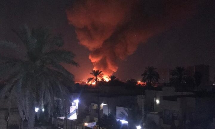 آتش سوزی در بغداد