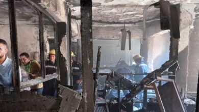 آتش سوزی در کلیسایی در مصر