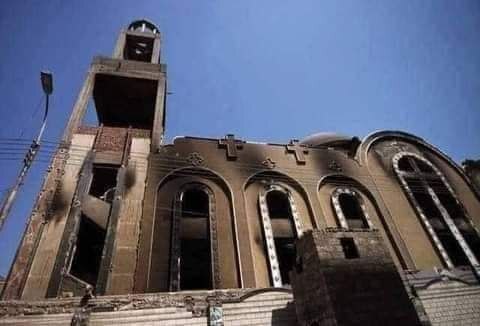 آتش سوزی کلیسا در مصر