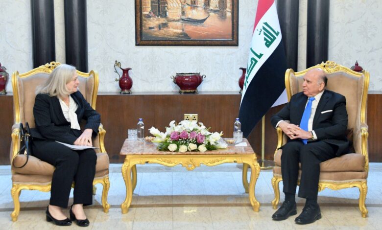 وزیر خارجه عراق و سفیر امریکا