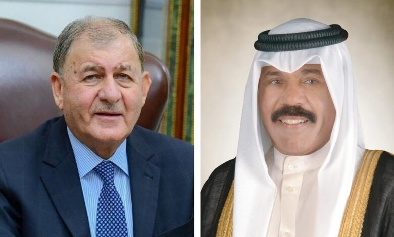 امیر کویت و رئیس جمهور عراق