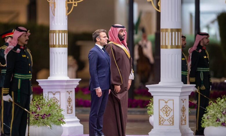 ولیعهد عربستان و رئیس جمهور فرانسه