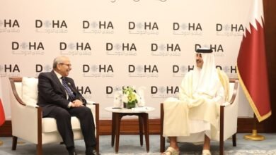 نخست وزیر لبنان و امیر قطر