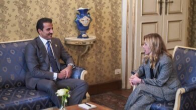 امیر قطر و نخست وزیر ایتالیا