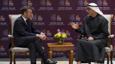 ولیعهد ابوظبی و رئیس جمهور فرانسه