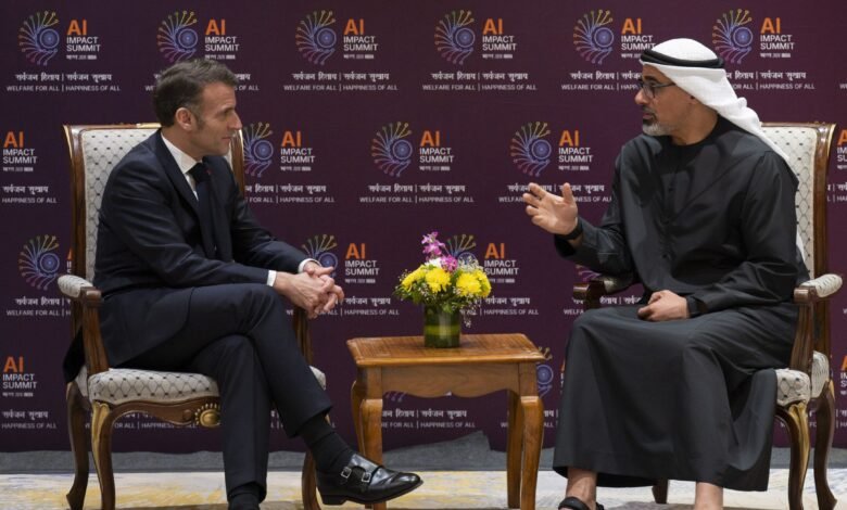 ولیعهد ابوظبی و رئیس جمهور فرانسه