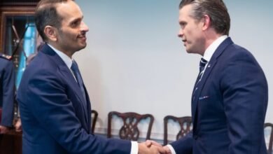 وزیر خارجه قطر و وزیر جنگ امریکا