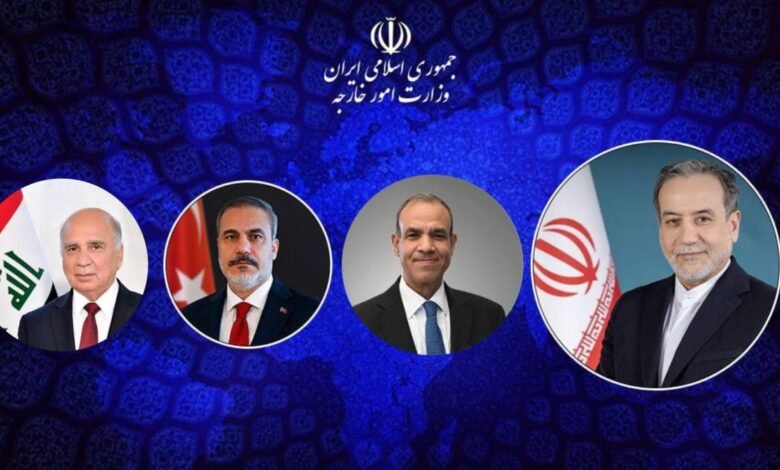وزرای خارجه ایران، ترکیه، عراق و مصر